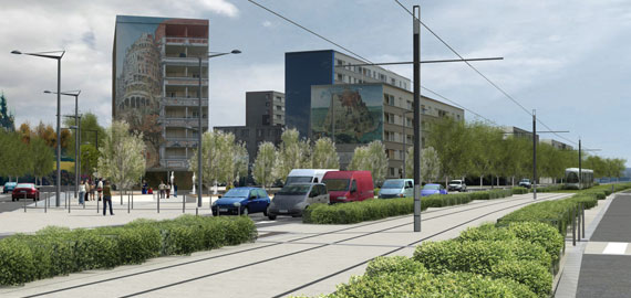 Poteau de Tramway T4 Lyon