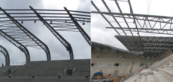 Aggregate Stick out Snack Stade Jean Bouin - Galvanisation et Thermolaquage GALVA UNION